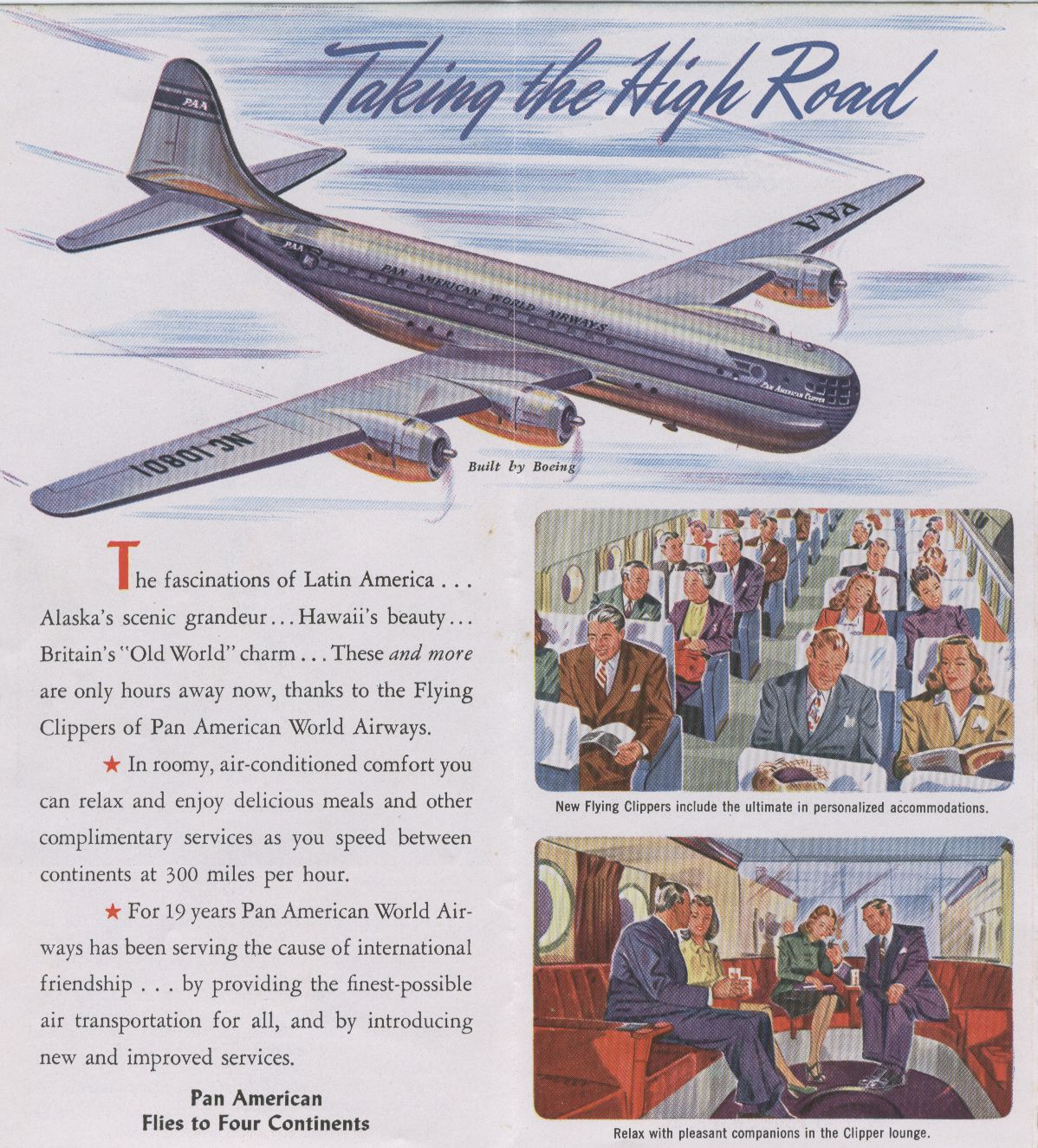 1946  An artist rendition of future B377 Stratocruiser that entered service in 1949.